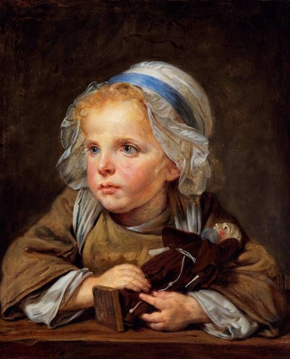 Сентиментализм. Жан-Батист Грёз. «Кукла-капуцин» («Девочка с куклой-капуцином»), 1765