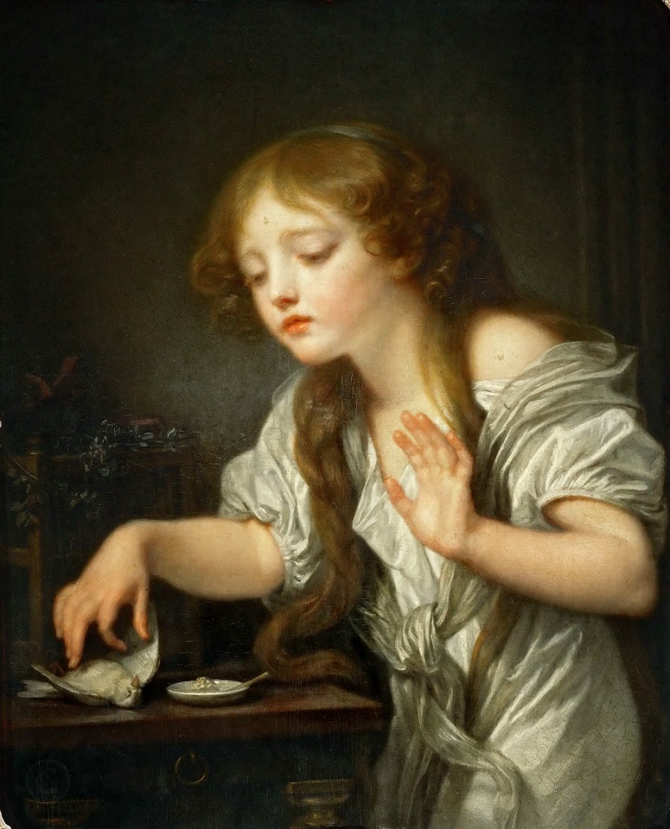 Сентиментализм. Жан-Батист Грёз. «Мёртвая птичка», 1800