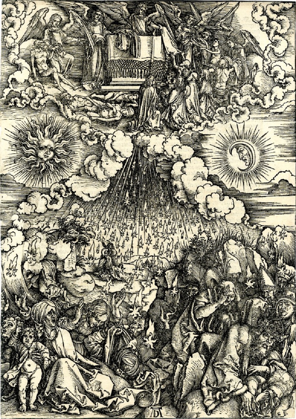 Ксилография. Альбрехт Дюрер. «Снятие пятой и шестой печати», 1498