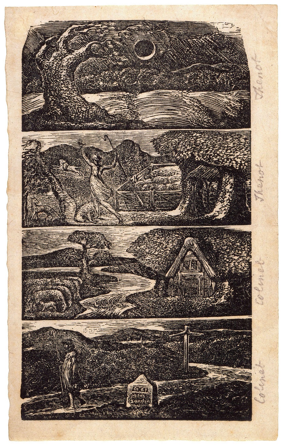 Ксилография. Йост Уильям Блейк. «Иллюстрации к поэме Вергилия», 1821