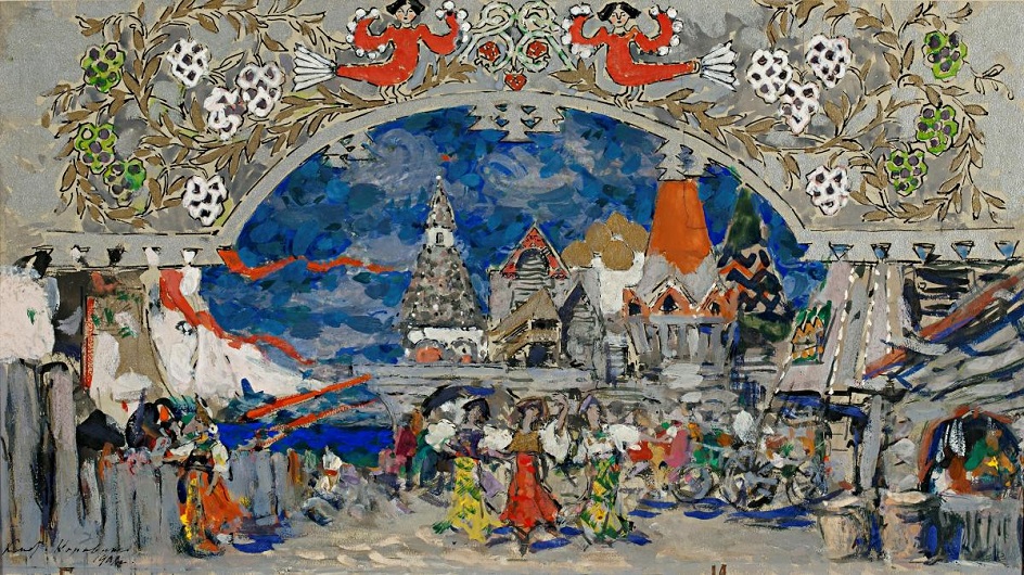 Константин Коровин. Эскиз декораций к балету «Конёк-горбунок», 1912