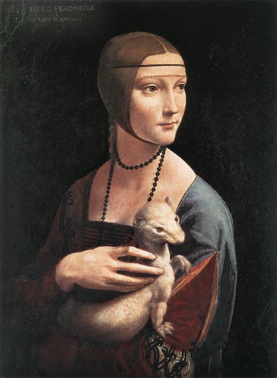 Леонардо да Винчи. «Дама с горностаем», 1490