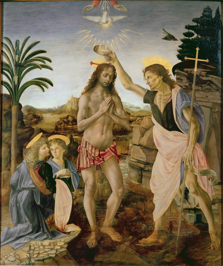Леонардо да Винчи. «Крещение Христа», 1475