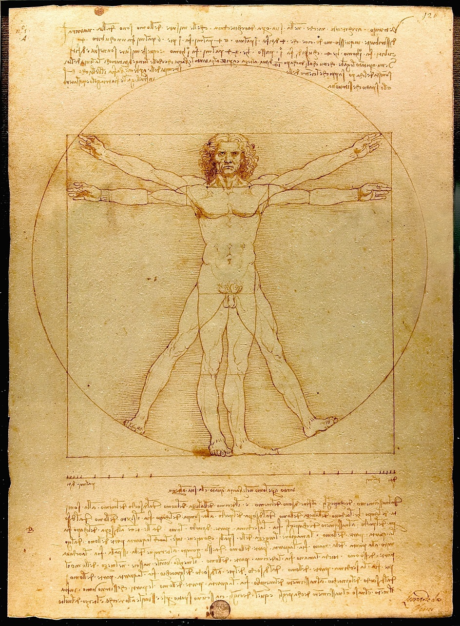 Леонардо да Винчи. «Витрувианский человек», 1490