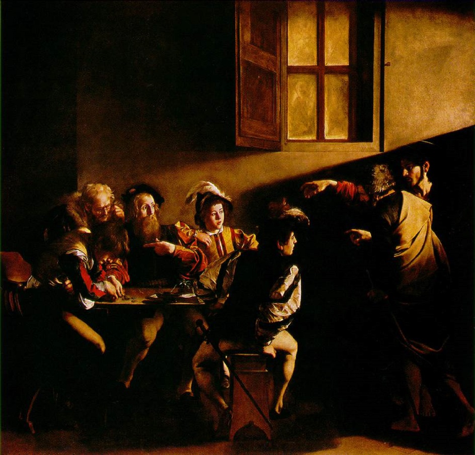 Караваджо. Картина «Призвание апостола Матфея», 1600