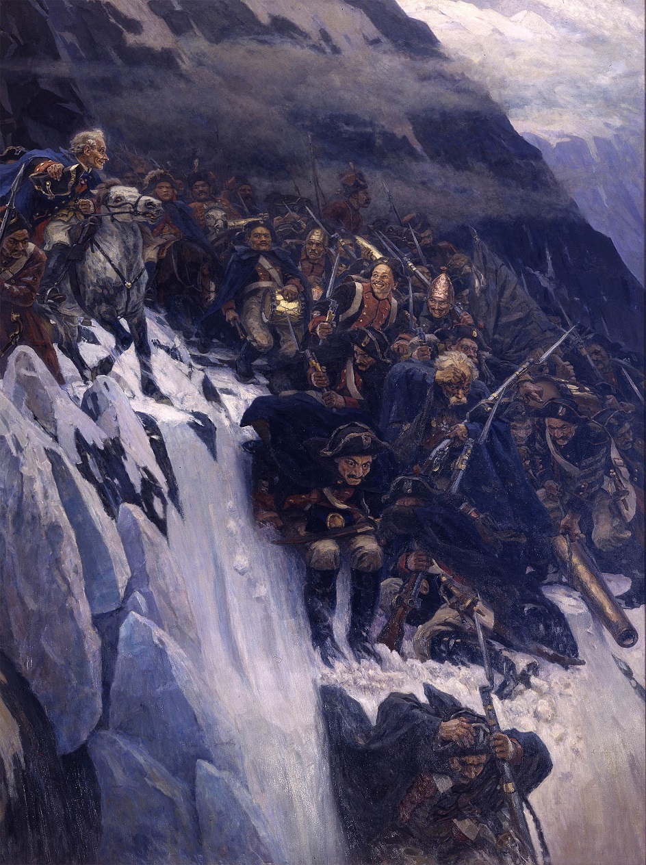Василий Суриков. «Переход Суворова через Альпы», 1899