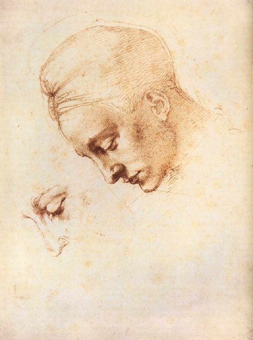 Эскиз. Микеланджело Буонарроти. Эскиз к утраченной картине «Леда и лебедь»