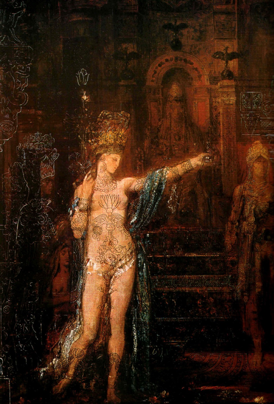 Саломея в живописи. Гюстав Моро. «Саломея, танцующая перед Иродом», 1871
