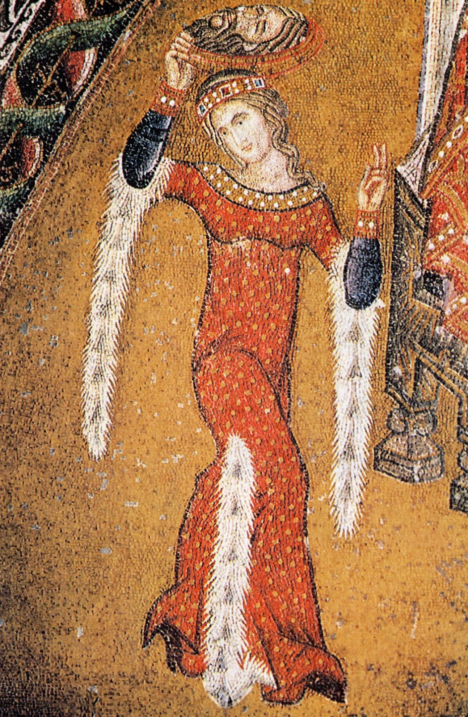Саломея в живописи. «Танец Саломеи». Фрагмент мозаики в соборе Сан-Марко, Венеция, сер. XIV века