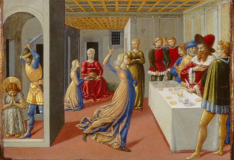 Саломея в живописи. Беноццо Гоццоли «Танец Саломеи на пиру у царя Ирода и обезглавливание Святого Иоанна Крестителя», 1462