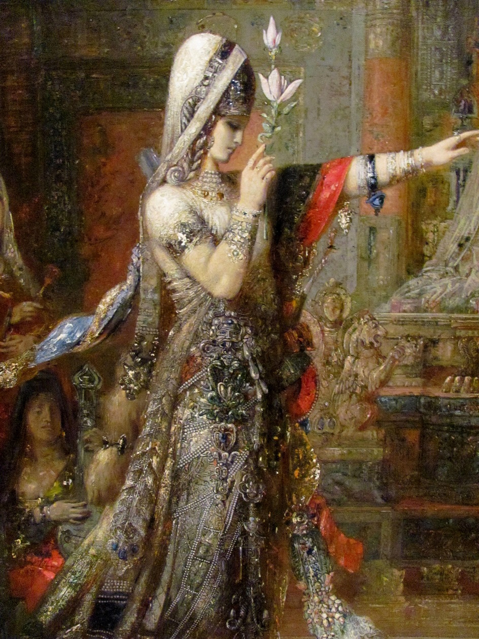 Саломея в живописи. Гюстав Моро. «Саломея, танцующая перед Иродом», фрагмент, 1876