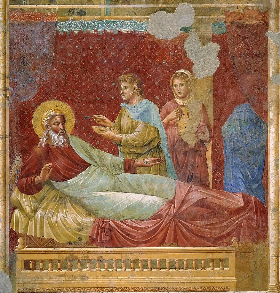 Джотто ди Бондоне. Фреска верхней церкви Сан Франческо в Ассизи «Исав перед Исааком», Около 1295