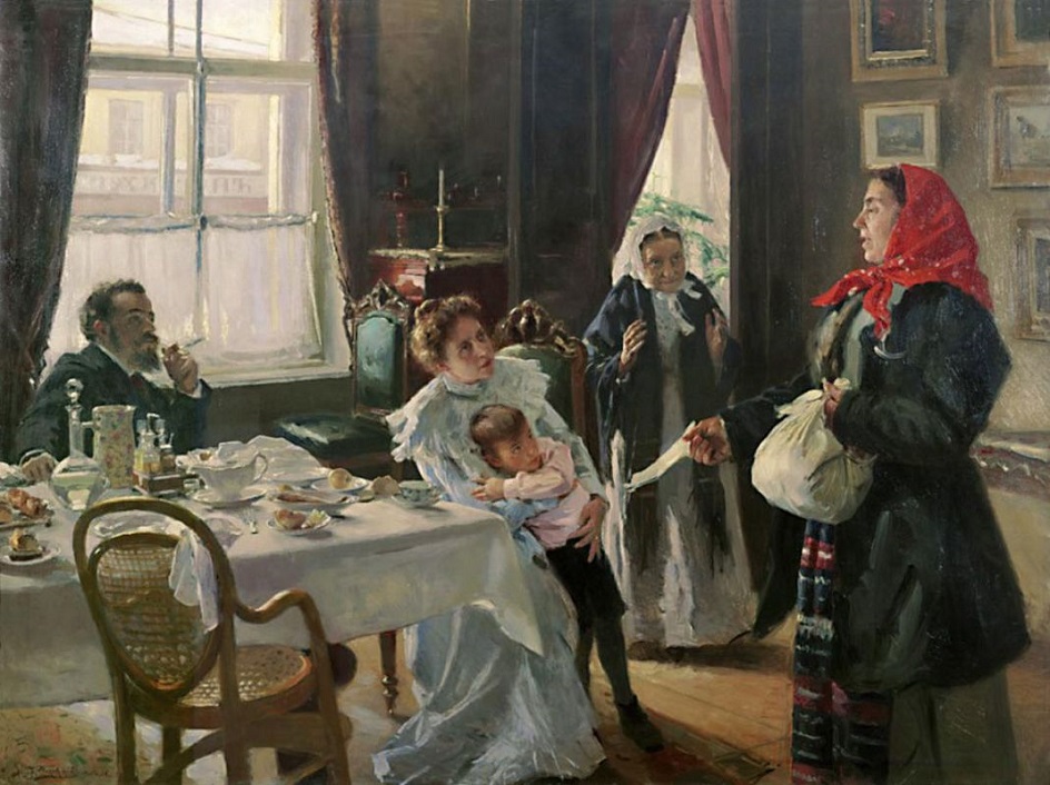 Владимир Маковский. Картина «Две матери. Мать приемная и родная», 1905
