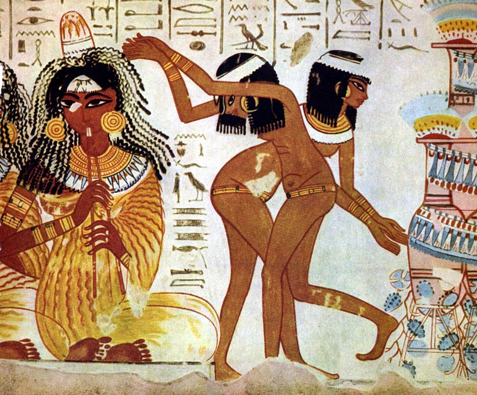 Ню в живописи. Искусство ню. «Танцы на пиру» (Древнеегипетская фреска)