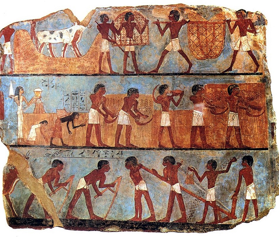 Живопись Древнего Египта. Сцены крестьянской жизни в погребальной часовне писца Ун-Су, период XVIII династии