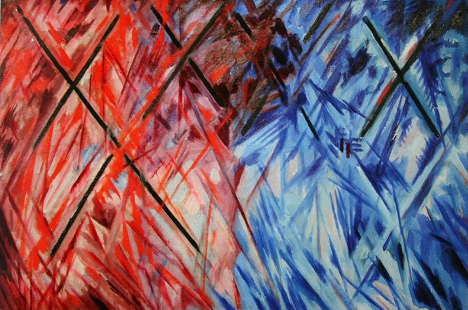 Авангардизм, картина в стиле лучизм. Михаил Ларионов. «Лучистые линии»