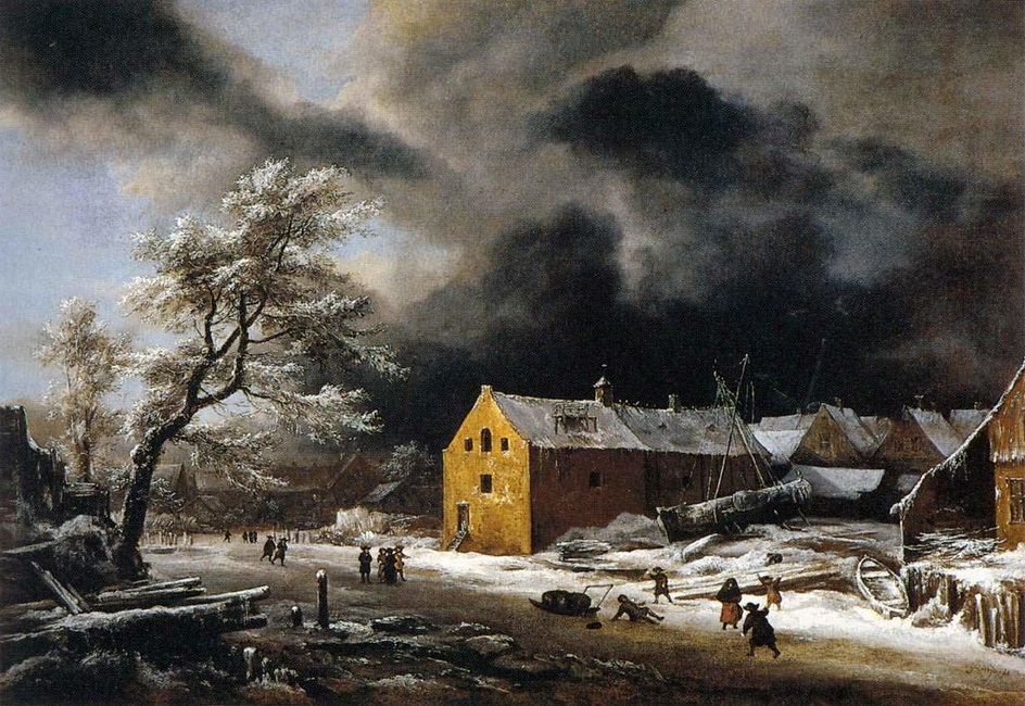 Пейзаж в живописи. Малые голландцы. Якоб Ван Рейсдал. «Зимний пейзаж»
