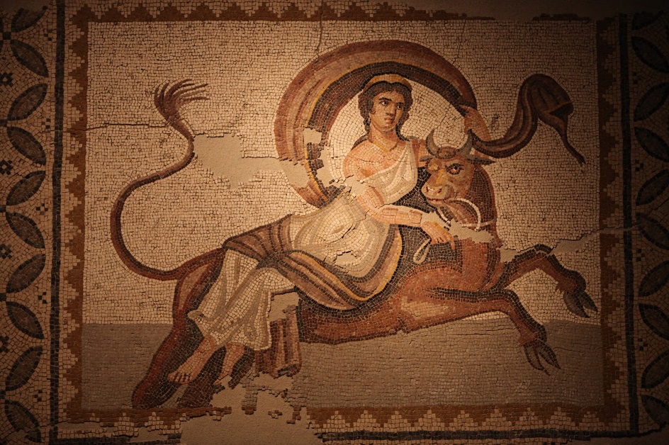 «Похищение Европы». Финикийская мозаика, ок. 300 до н. э.