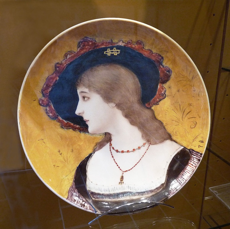 Поль Сезар Эллё. Декоративная керамическая тарелка, расписанная эмалью, 1884