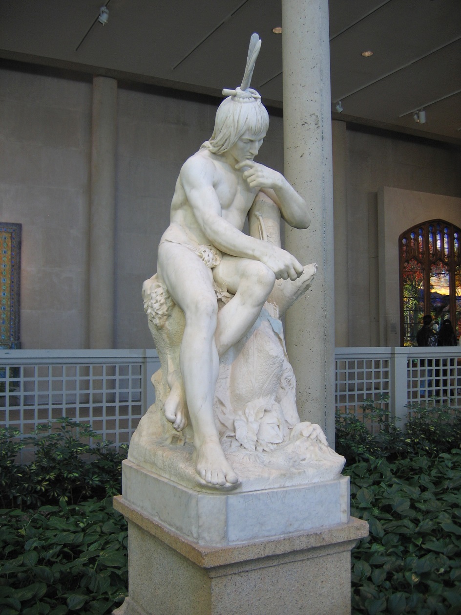 Огастес Сент-Годенс. Скульптура «Гайавата», 1872