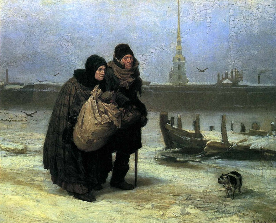 Виктор Васнецов. Картина «С квартиры на квартиру», 1876