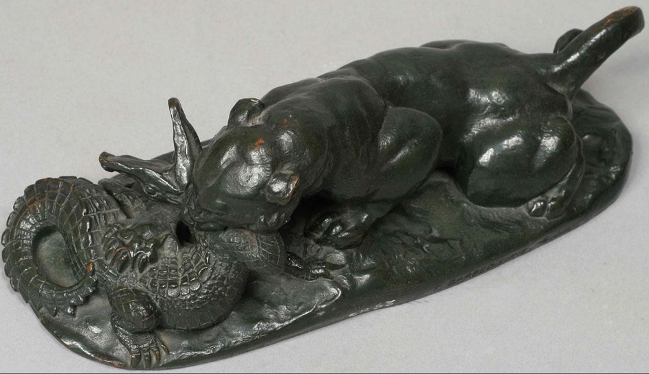 Комом бари. Антуан-Луи Бари. Луи Бари скульптуры. Антуан Бари скульптор. Тигр разрывающий крокодила бронза 1831 Лувр.