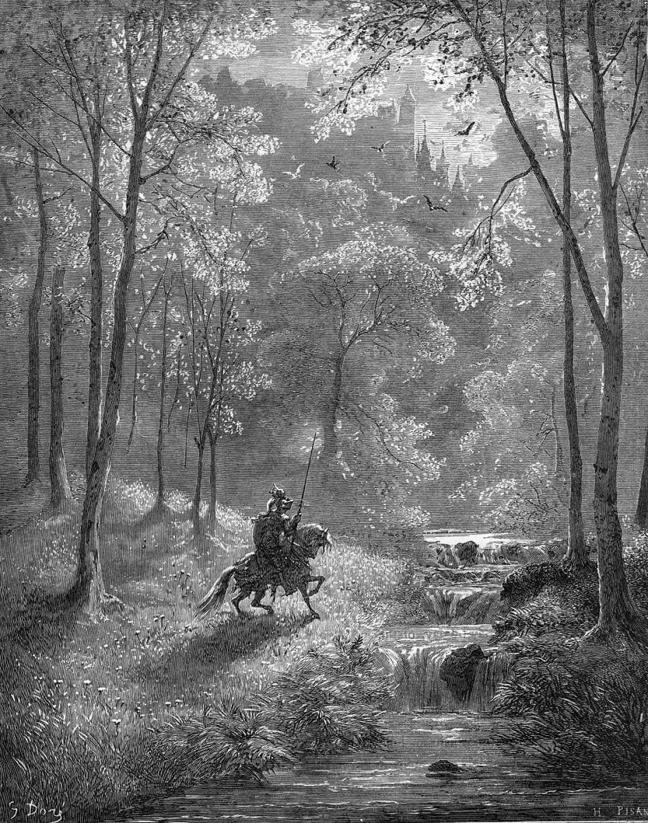 Гюстав Доре. Иллюстрация к роману Сервантеса «Дон Кихот», 1863