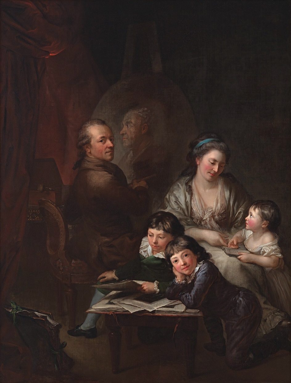 Антон Графф. Картина «Автопортрет с семьей», 1785