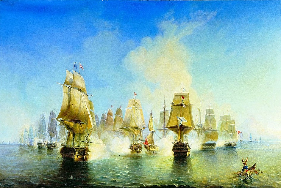 Алексей Боголюбов. Картина «Афонское сражение», 1853