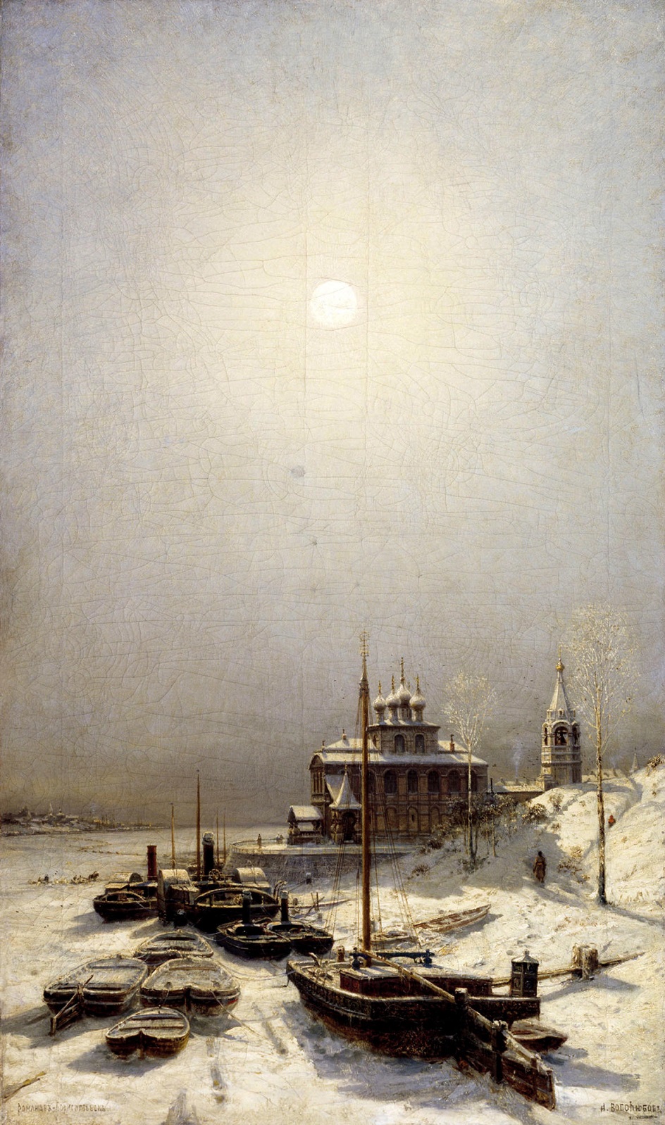 Алексей Боголюбов. Картина «Зима в Борисоглебске»,1881