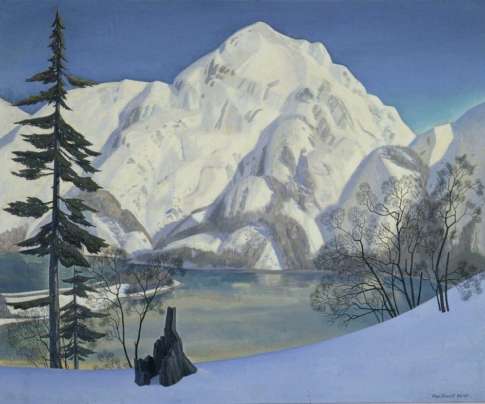 Рокуэлл Кент. Картина «Аляска. Вид с Лисьего острова зимой», 1919