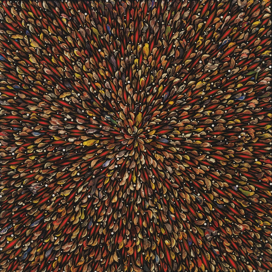 Современное искусство. Фред Томаселли. Картина «Птичий взрыв», 1997