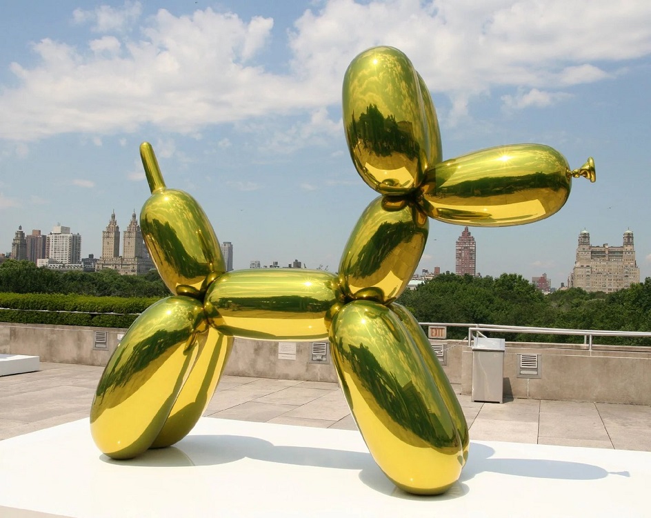 Современное искусство. Джефф Кунс. Скульптура «Собака из шариков», 1994