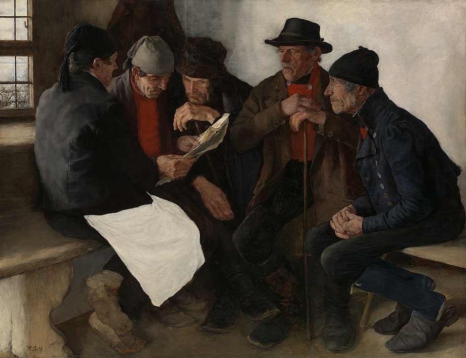 Реализм. Вильгельм Лейбль. Картина «Деревенские политики», 1877