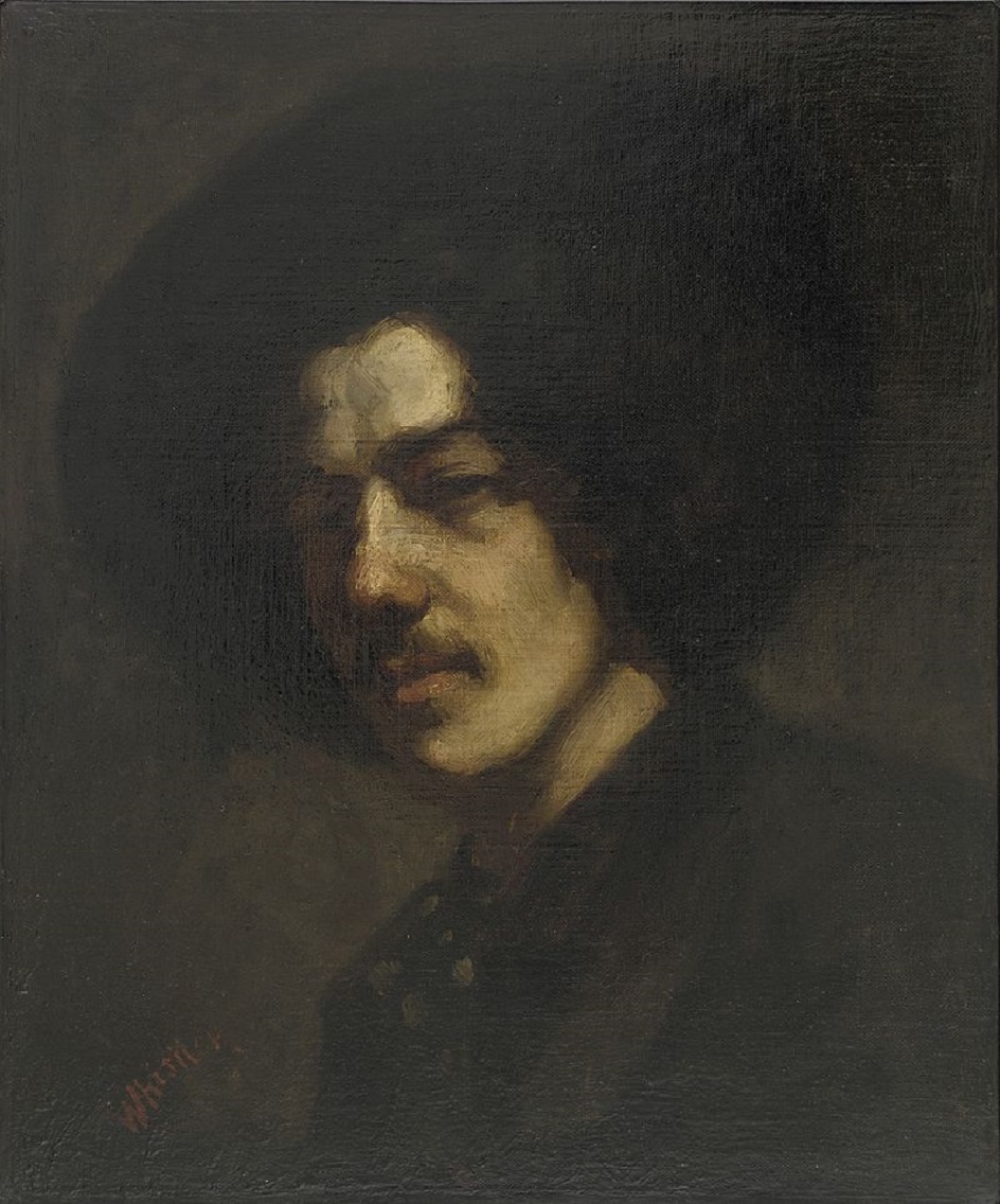 Джеймс Уистлер. Картина «Портрет Уистлера в шляпе», 1858
