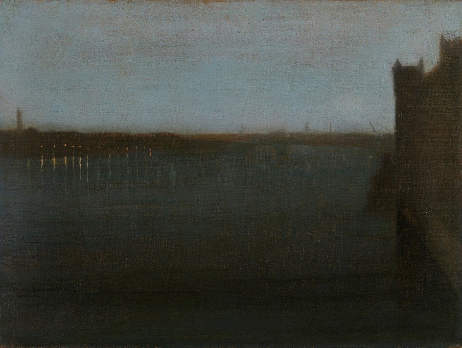 Джеймс Уистлер. Картина «Ноктюрн в сером и золотом. Вестминстерский мост», 1874