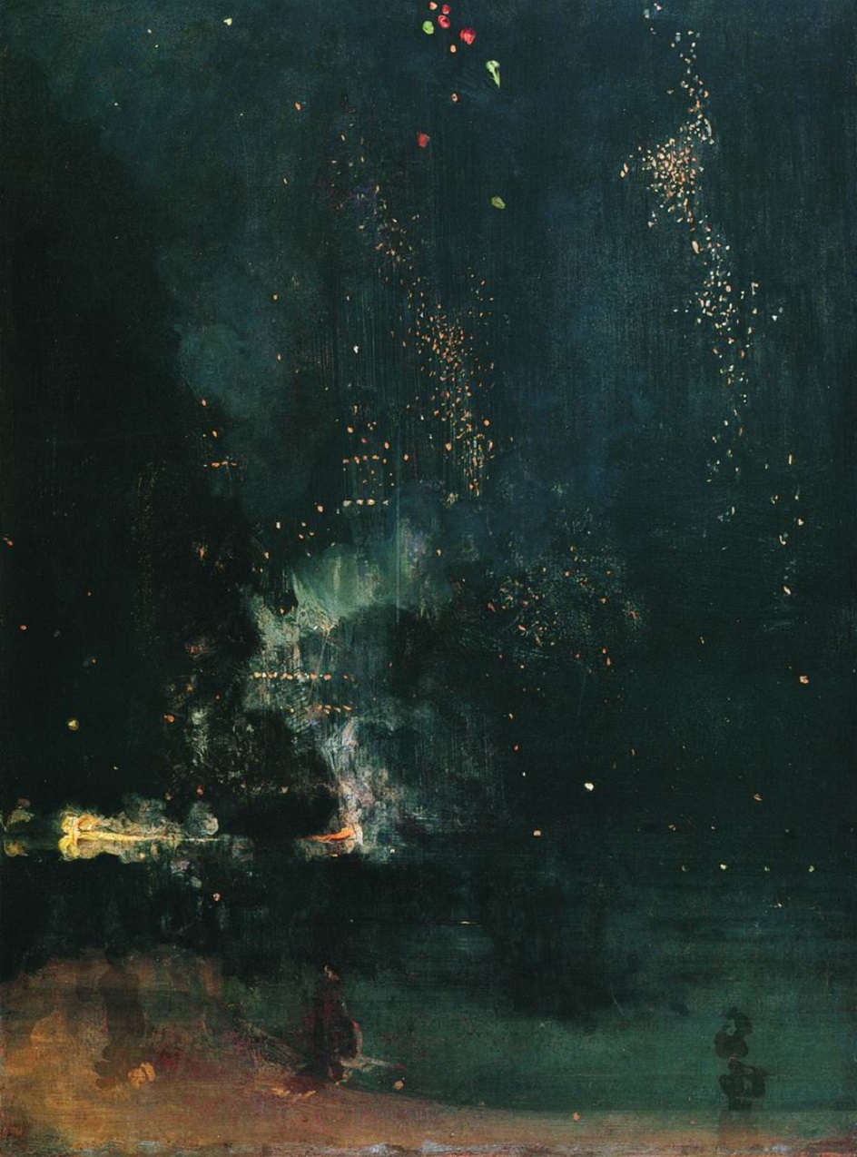 Джеймс Уистлер. Картина «Ноктюрн в черном и золотом. Падающая ракета», 1875