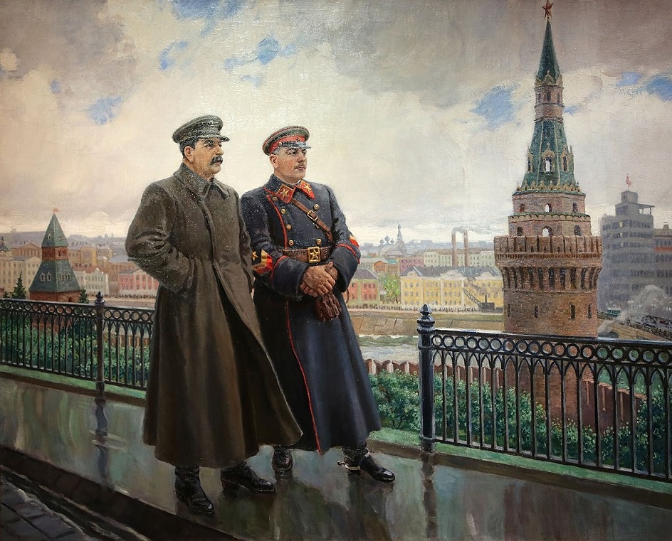 Александр Михайлович Герасимов. Картина «И. В. Сталин и К. Е. Ворошилов в Кремле», 1938