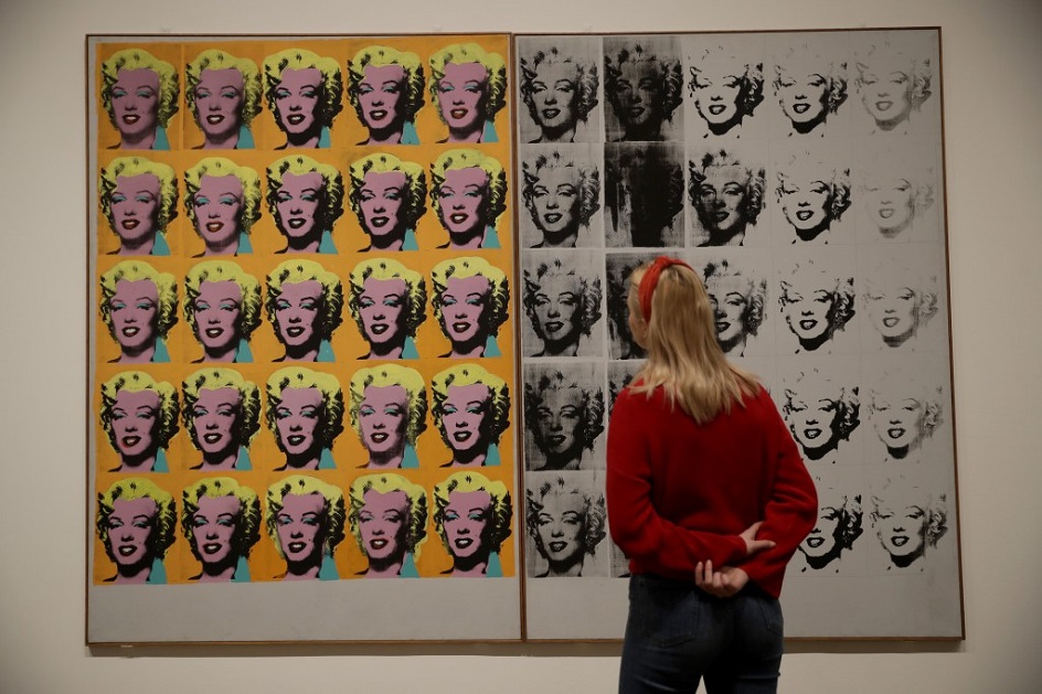 10 самых известных американских художников. Энди Уорхол. Картина «Диптих Мэрилин», 1962