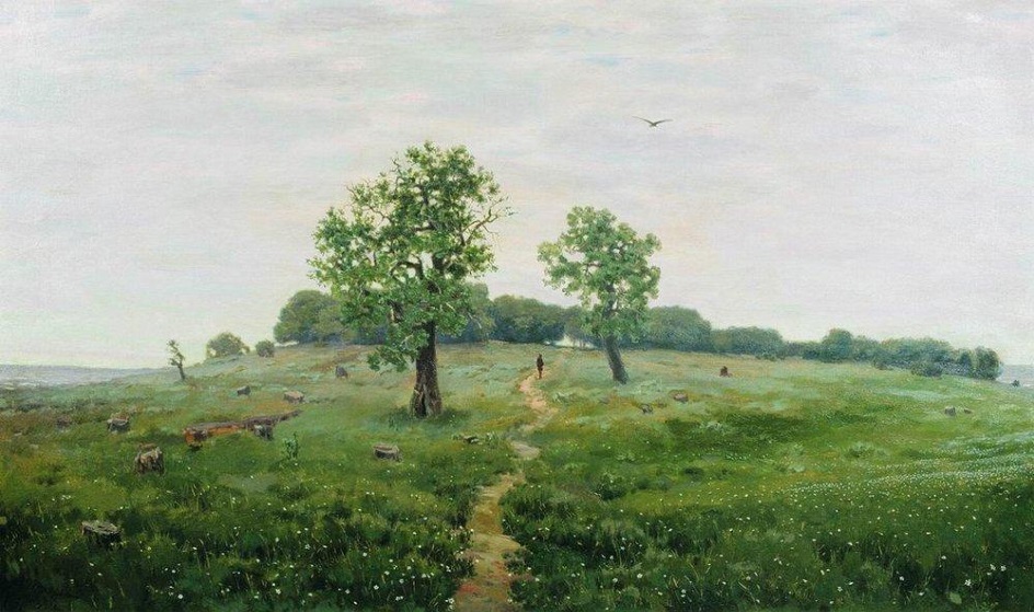 Аполлинарий Васнецов. Картина «Серый день» («Серенький денёк»), 1883