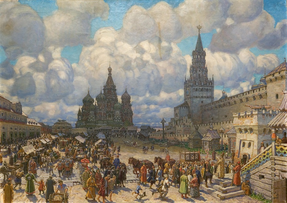 Аполлинарий Васнецов. Картина «Красная площадь во второй половине XVII века», 1925