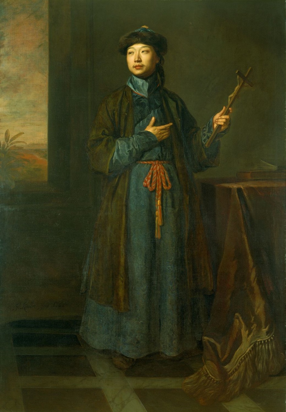 Готфрид Книллер. Картина «Новообращенный китаец», 1687