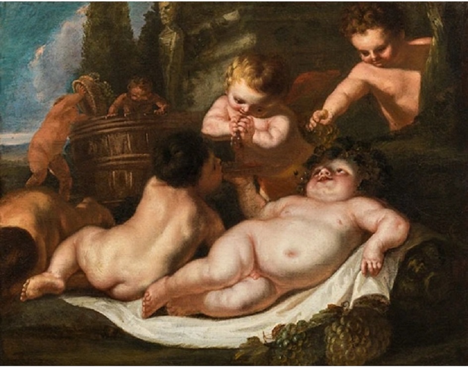 Петер Штрудель. Картина «Вакханалия с путти», 1694