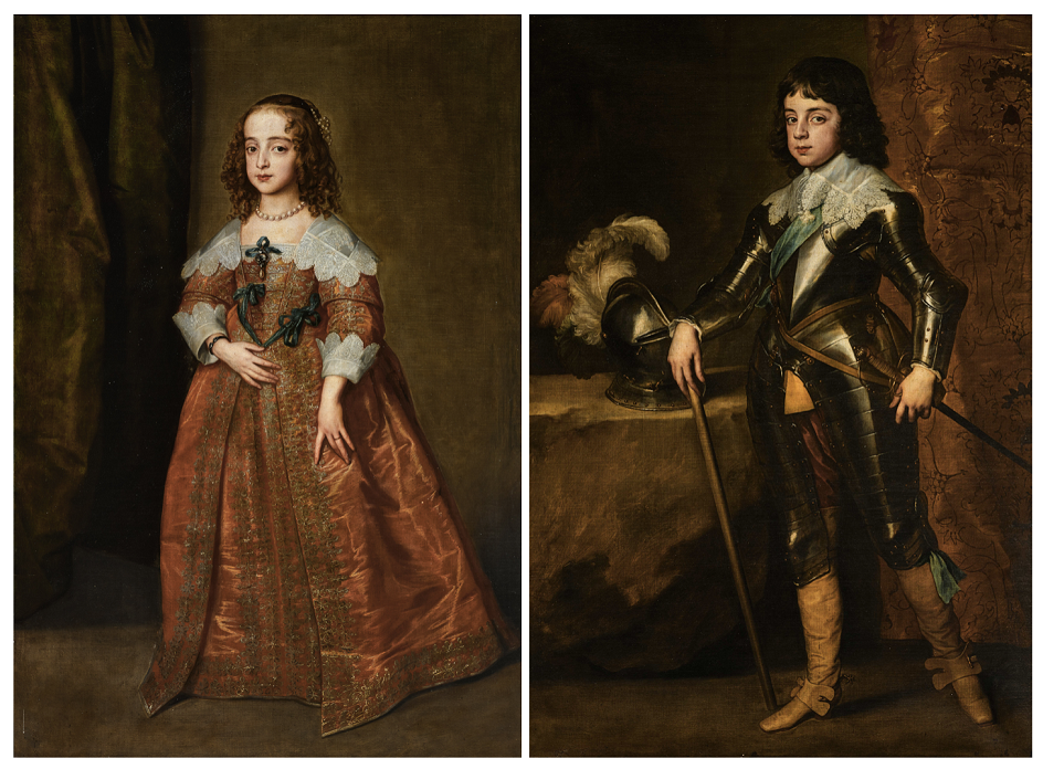 Старшие дети английского монарха Карла I — принцесса Мария Генриетта и принц Уэльский. Работа Антониса ван Дейка