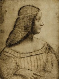 Леонардо да Винчи. Эскиз портрета Изабеллы Д`Эсте