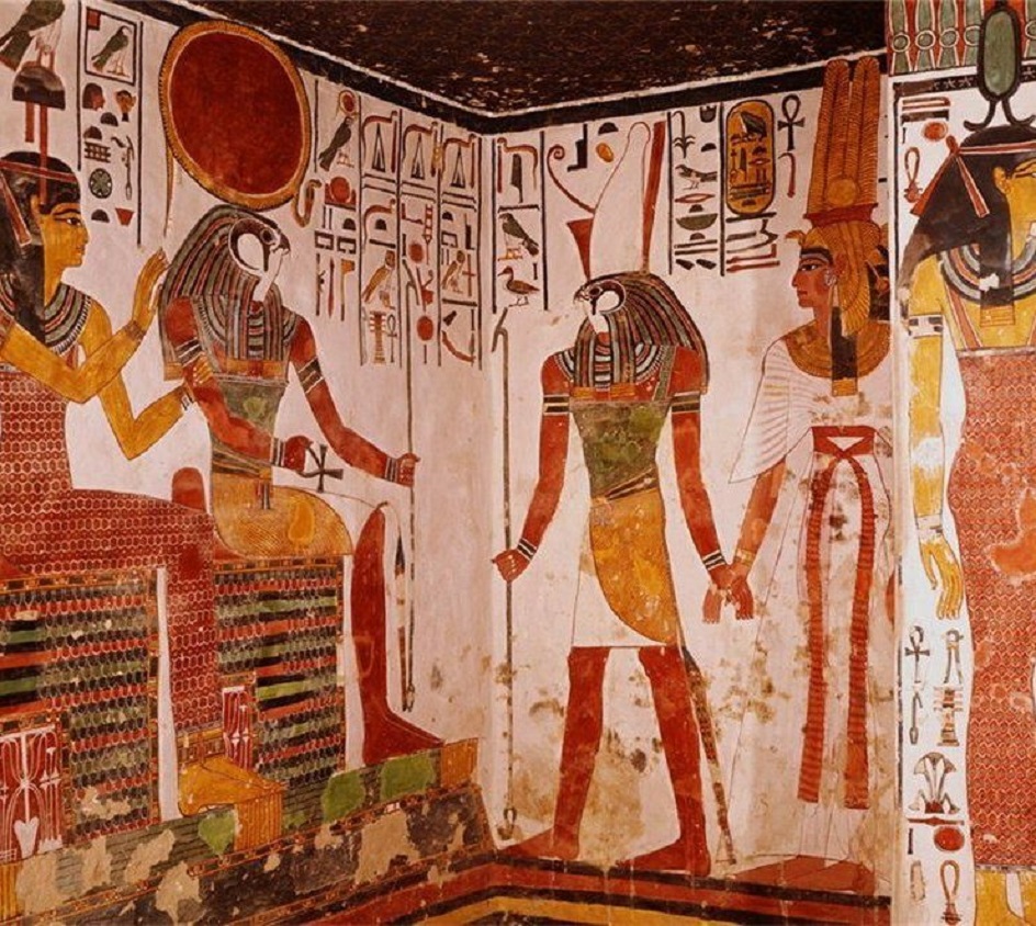 Египетские фрески в гробнице Нефертари