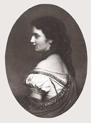 Erzherzogin Marie Therese von Österreich-Este, die spätere Königin von Bayern, Aufnahme aus der Brautzeit, ca. 1868